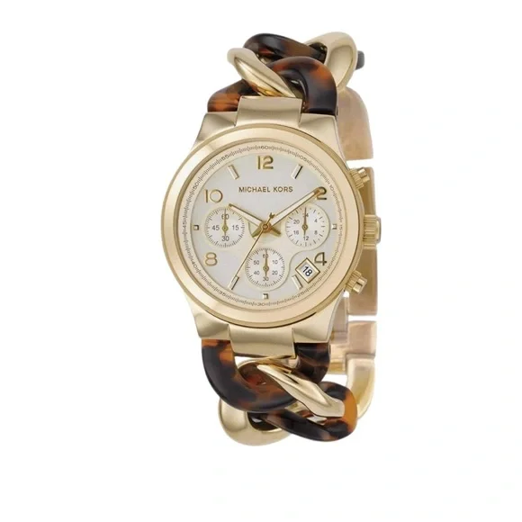 Michael Kors Shell/Gold Watch Michael Kors Parker Women Watch Round Dial Tortoise Shell  main image 2